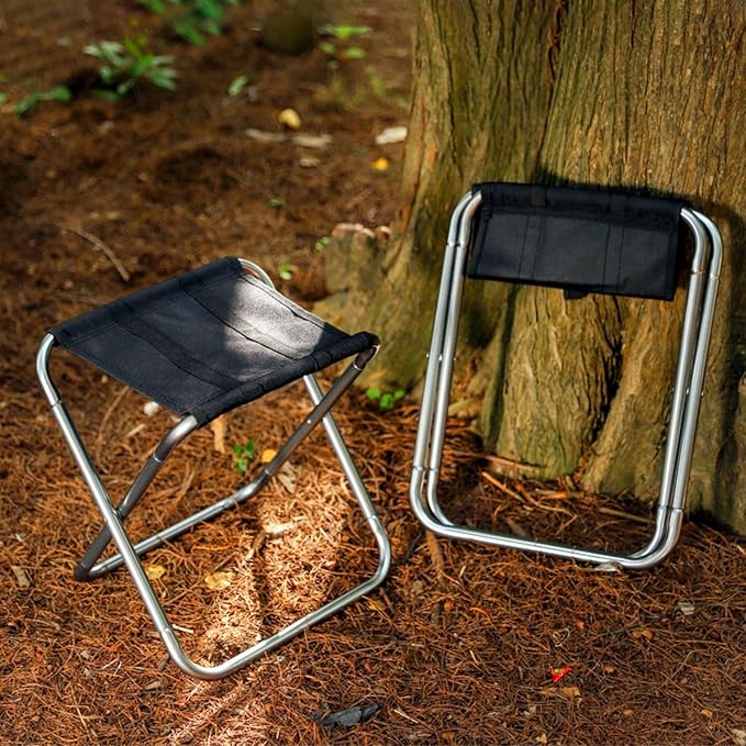 YWHWXB Portable Mini Folding StoolMini Folding Camping Stool with Carry BagSmall Lightweight Camp ChairCompact Collapsible Travel Footstool for Fishing HikingOutdoor Beach Backyard LawnPicnic