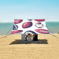 Rugby Tile Color Pattern Camping Sun Shelter Beach Tent Portable Beach Sun Shade Outdoor Canopy for Camping Trips Fishing Picnic