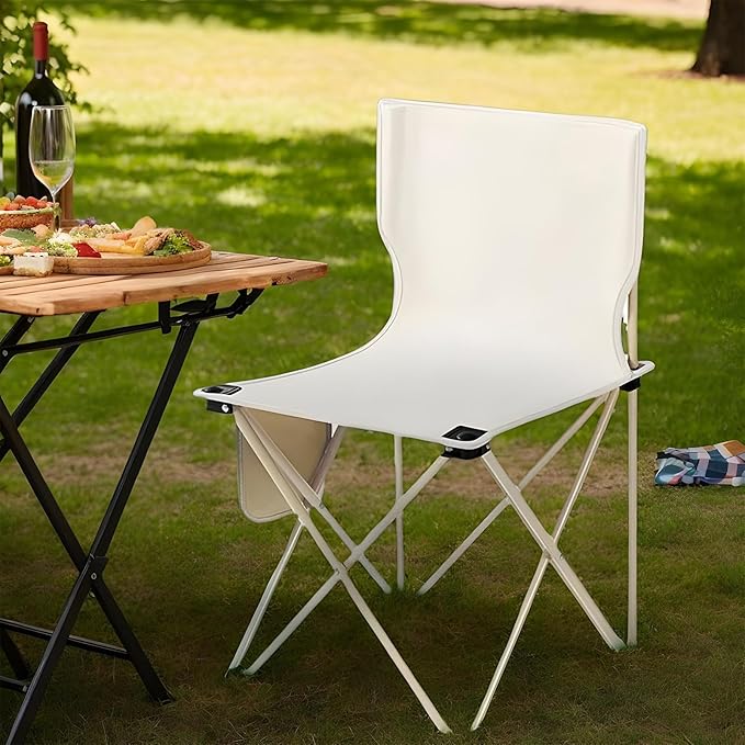 Compact Folding Chair for Hiking - Support 286 Lbs Heavy Duty Camping Seat | Chair for Travel Foldable Camp Chair with Cup Holder Packable Folding Camp Seat for Beach Festival Hiking