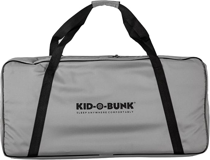 Disc-O-Bed Youth Single Camping Cot Kid-O-Bed Portable Sleeping Cot for Kids with Included Carry Bag Indoor and Outdoor Use Black