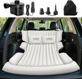 SUV Air Mattress Thickened Car Air Mattress with Electric Pump Air Mattress for SUVs with 2 Pillows Flocking Inflatable Bed for Cars car Bed for SUV Trunk Camping Road Trip (Gray)