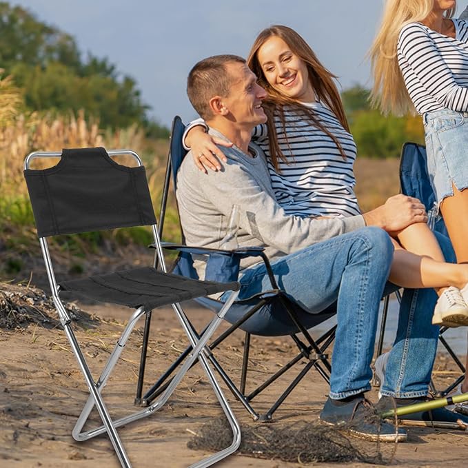 GANAZONO Fishing Folding Chair Folding Beach Chair Collapsing Stool Pliante Dos Door Camping Accessories Picnic Chairs Folding Fisherman Chair Portable Seat Camping Folding Chair Polyester