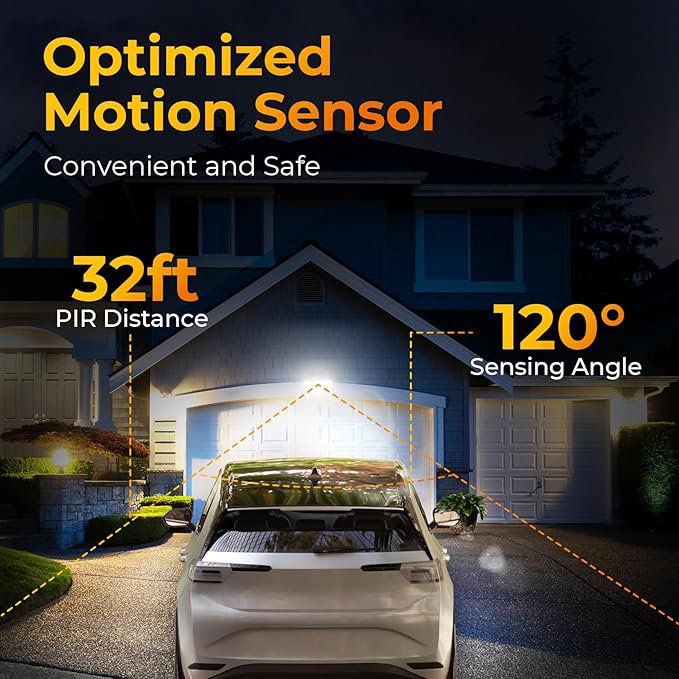 Solar Motion Sensor Outdoor Lights 3 Modes LED Security Flood Light with Remote Control IP65 Waterproof Solar Powered Outside Wall Light for Garden Patio Garage Yard (Black 2 Pack)