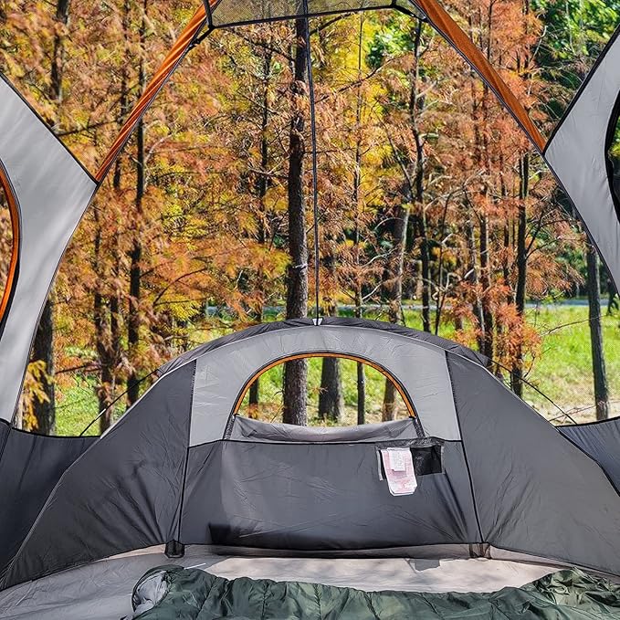 Amazon Basics Camping Tent 3-Season Dome Design with Rainfly