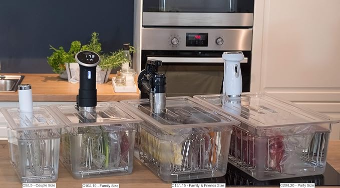 LIPAVI C20L-AP Lid for LIPAVI C20 Sous Vide Container tailored for the Anova Precision immersion circulator