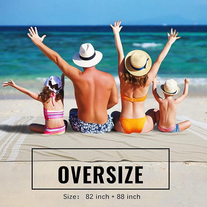 Giant Turkish Beach Towel Boho Beach Throw Blanket Anti Resistant Sand Free Quick Dry Lightweight Sandless Cloud Hawaii Honeymoon Travel Essentials Xl Big Huge Jumbo Women Summer Vacation Gift