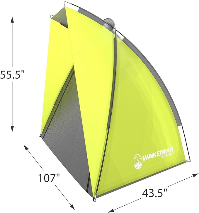 Beach Tent Sun Shelter for Shade with UV Protection Water and Wind Resistant Easy Set Up and Carry Bag by Wakeman Outdoors (Yellow)