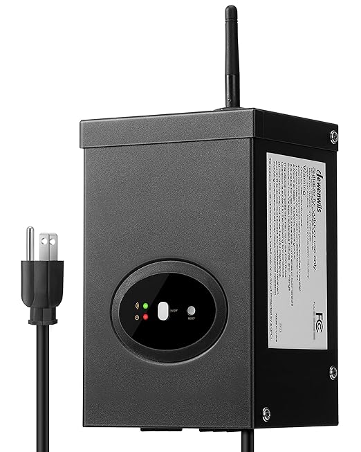 DEWENWILS 200W Smart Low Voltage Landscape Transformer Waterproof Schedule and Timer Compatible with Alexa and Google Home 120V AC to 12V AC for LED Landscape Lights Outdoor Lighting ETL Listed