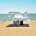 Cute Seal Star Dot and Hear Camping Sun Shelter Beach Tent Portable Beach Sun Shade Outdoor Canopy for Camping Trips Fishing Picnic