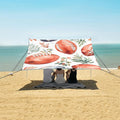 Tile Leaves Rugby Tile Pattern Camping Sun Shelter Beach Tent Portable Beach Sun Shade Outdoor Canopy for Camping Trips Fishing Picnic