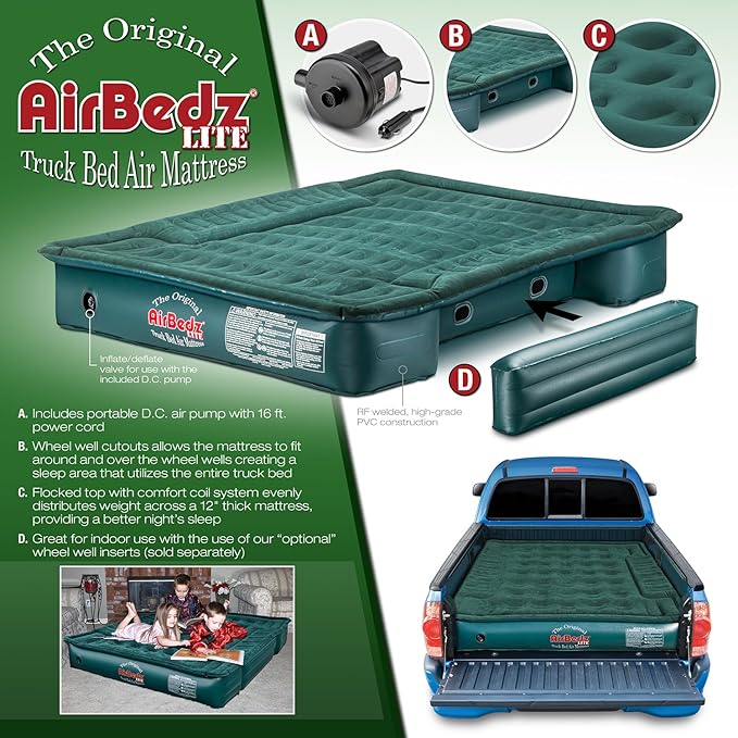 Pittman Outdoors PPI PV_AC5 AirBedz Lite Inflatable Wheel Well Insert 37 x 10 x 6 Green