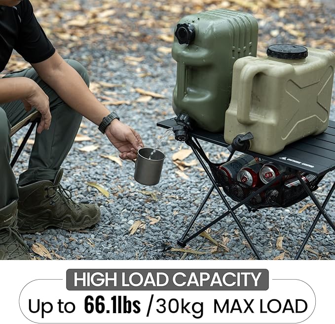 ONETIGRIS Portable Camping Table Lightweight Beach Table with Storage Net &amp Carry Bag Camping Side Table for Outdoor Cooking Hiking Fishing Picnic Travel