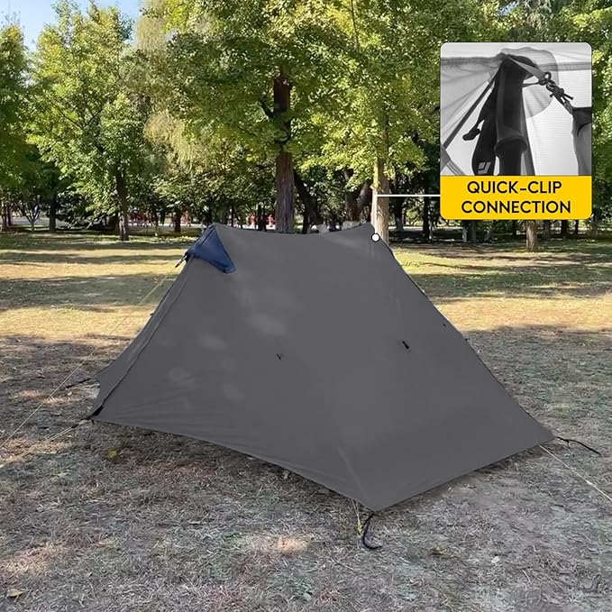 LANSHAN Ultralight Tent 3-Season Backpacking Tent for 1-Person or 2-Person Camping Trekking Kayaking Climbing Hiking