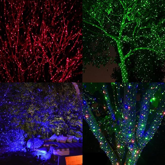 LEDMall Christmas Laser Projector Lights Outdoor Motion Firefly Red Green and Blue with Remote Control and Security Lock