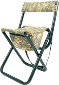 Rothco Deluxe Folding Stool with Back &amp Pouch - Portable Seating for Outdoor Adventures