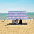 ALAZA Mermaid Print Gradient Beach Tent Sun Shelter UPF50+ Protection Beach Shade Canopy w/ 4 Sandbags for Outdoor Camping Fishing Backyard Fun Picnic 10x9 ft