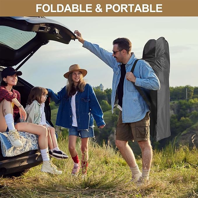 DoCred Oversized XXL Folding Camping Cot with Mattress Heavy Duty Sleeping Cot Bed Portable Adults Outdoor Bed with Carry Bag Travel Camp Cots
