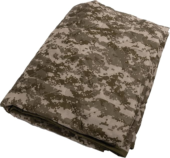 Rothco Camo Woobie Poncho Liner – Outdoor Quilted Camp Blanket Essential Field Gear