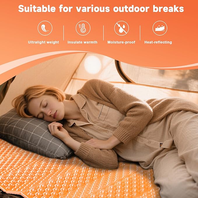 Ultralight Closed Cell Foam Sleeping Pad for HikingMoisture-Proof Folding Sleeping Pad BackpackingSleeping Mat for CampingCar Camping Mats