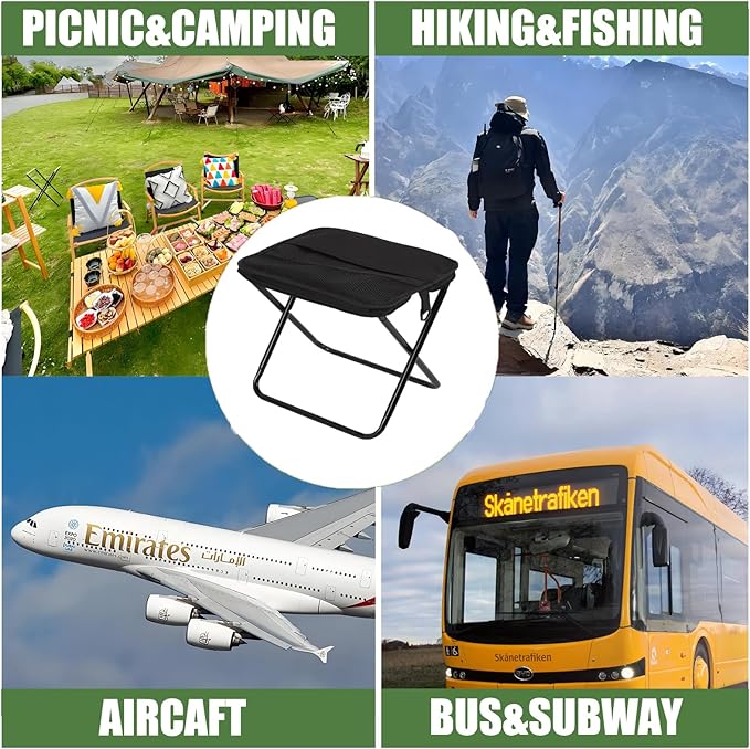 Small Portable Foldable Travel PedalCamping Stool Portable13 in Ultra Light Mini Foot RestCompact Design for Enhanced ComfortNot Suitable for Buyers with Heavier Body Weight.(12.6 in)