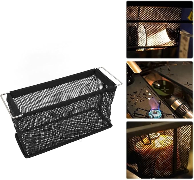 Camping Table Storage Pouch Lightweight Folding Mesh Basket Compatible with IGT Unit Tables Sturdy Stainless Steel and Polyester Construction to Fold and Carry for Outdoor Adv