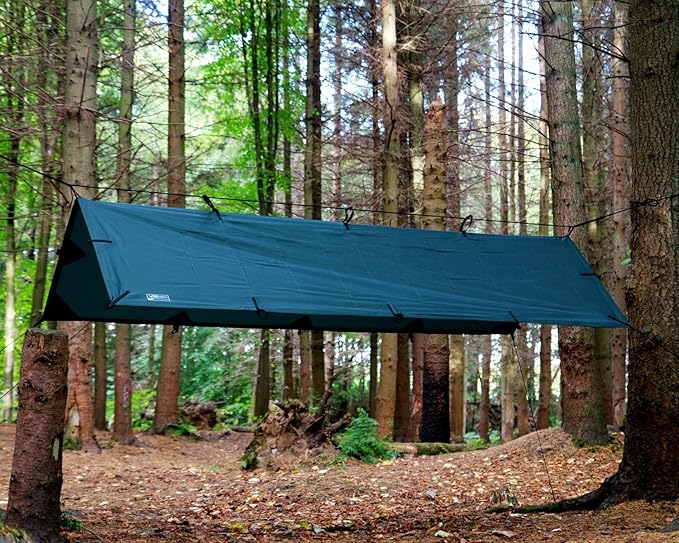 DD Hammocks - DD Tarp S - Olive Green (9ft x 5ft) - 100% Waterproof Lightweight Compact &amp Multifunctional Rainfly Tarp Tent Bivvi Day Shelter for Camping Backpacking Bikepacking Adventure &amp Hi