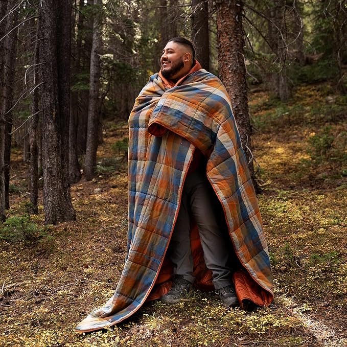 Kelty Wayback Biggie Blanket Oversized Camping Blanket Fits Queen Sized Bed Organic Cotton Flannel Machine Washable