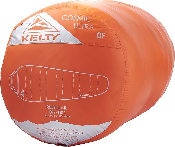 Kelty Cosmic 0 Ultra 4 Season Down Mummy Sleeping Bag Winter Camping Backpacking Sleep System 800 Fill Dridown