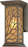Westinghouse 6315000 Glenwillow One-Light Outdoor Wall Lantern with Amber Frosted Glass Victorian Bronze