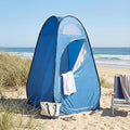 4x4ft Pop Up Privacy Shower Tent with Top Window 3.6lbs Liightweight Dressing Room Portable Toilet Stall with Carry Bag for Camping Beach Outdoors (Blue)