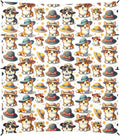 Camping Sun Shelters Cartoon Cute Corgi in Hat Beach Canopy 126 * 110.2in