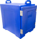 Carlisle FoodService Products Insulated Food Pan Carrier and Warmer Cateraide Front-Loading Hot Box with Handles Holds 5 Full or 10 Half 2.5 Pans (Sold Separately) PE Shell PU Insulation Blue