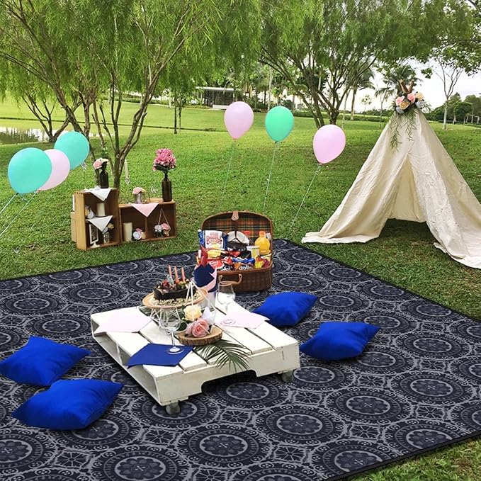 Extra Large Picnic Blankets Waterproof Foldable (60 x 80) Beach Blanket Waterproof Sandproof3-Layer Thicking Mat Outdoor Packable Camping Blanket