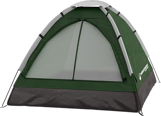 2 Person Camping Tent with Rain Fly and Carrying Bag – Lightweight Outdoor Pop Up Tents for Camping Essentials Music Festivals Backpacking Hiking or Beach Shelter by Wakeman Outdoors