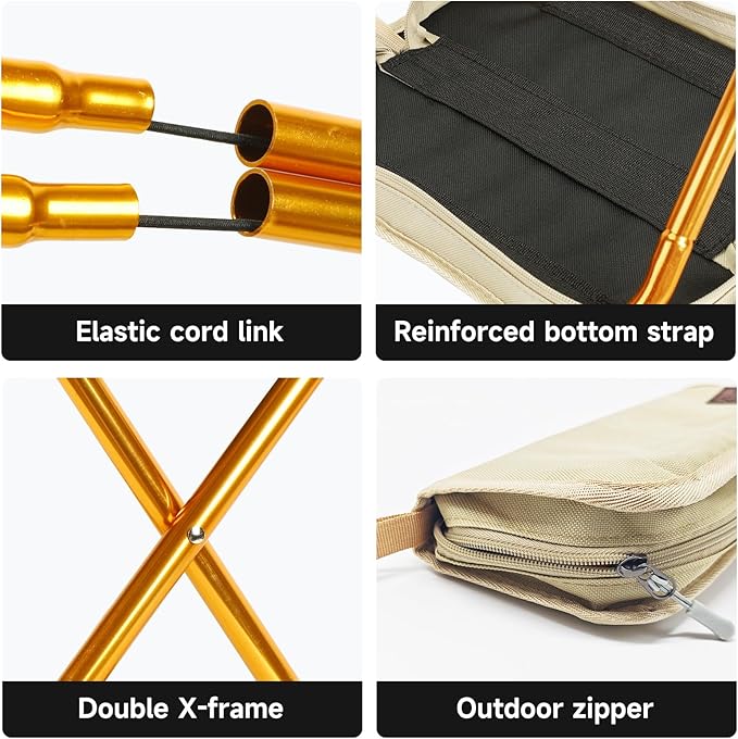 Camping StoolPortable Foldable Stool aldult Collapsible Stool Chairs Fishing for Outdoor Hiking 300 LBS Load