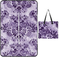 Zipper Purple Lace Pattern Style Picnic Mat Suitable for Travel Camping Park Or Home Use