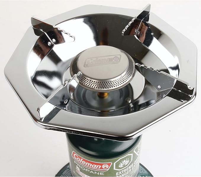 Coleman BottleTop Propane Stove with Adjustable Burner Portable Camping/Backpacking Cooker with 7650 BTUs of Power for Camping Tailgating Grilling &amp More