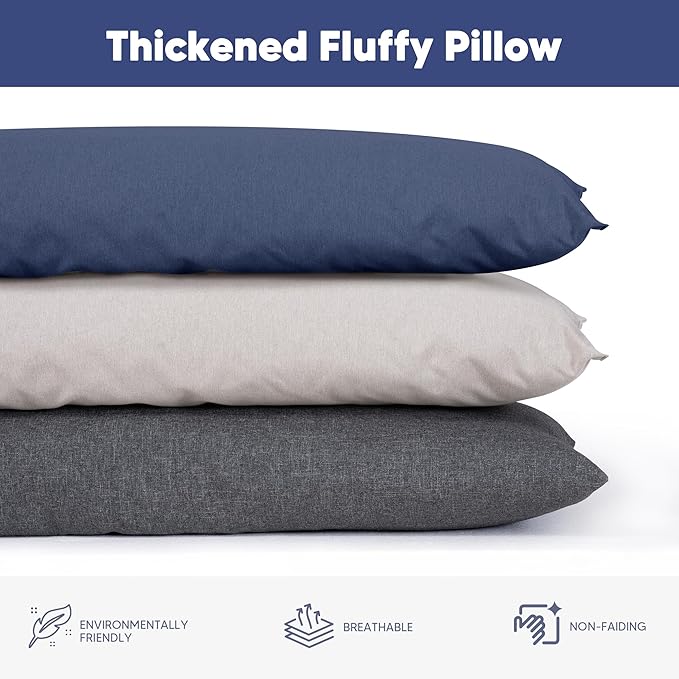SUNCREAT Detachable Extra Large Outdoor Hammock Pillow with Ties Navy
