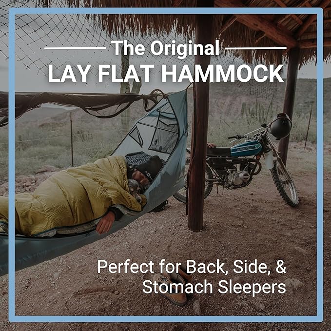 Haven Tents Lay Flat Hammock Tent - Waterproof Camping Hammock with Mosquito Net Insulated Pad and Rainfly - Haven Tent Haven XL Haven Safari