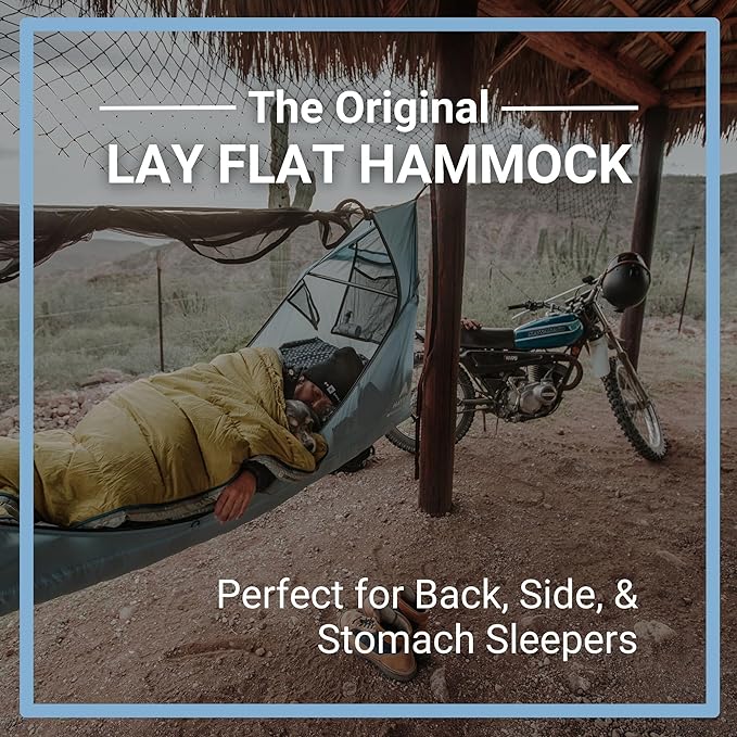 Haven Tents Lay Flat Hammock Tent - Waterproof Camping Hammock with Mosquito Net Insulated Pad and Rainfly - Haven Tent Haven XL Haven Safari
