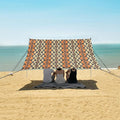 ALAZA Retro Trendy Snake Skin Print Beach Tent Sun Shelter UPF50+ Protection Beach Shade Canopy w/ 4 Sandbags for Outdoor Camping Fishing Backyard Fun Picnic 10x9 ft