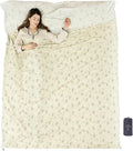 100% Cotton Sleeping Bag Liner with Full Length Zipper on 3 Sides Single/Double Adult Sleep Sack for Travel &amp Camping Multifunctional Travel Sheets (Unzipped 87”x87”) for Hotel Lightweight