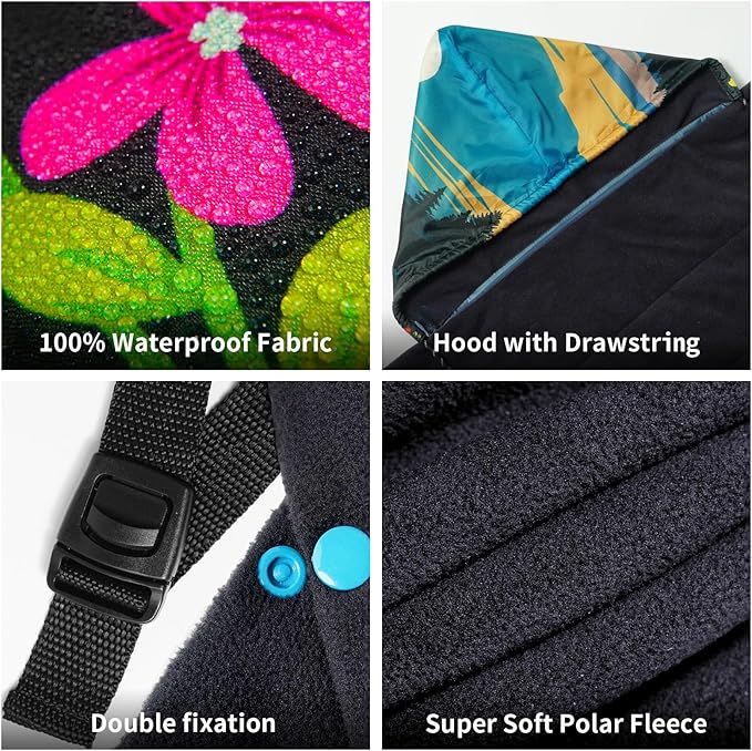 Waterproof Stadium Blanket Fleece Camping Blanket Wearable Soft Warm Camp Blanket for Outdoor Camping Picnic Stadium Sports Beach Car