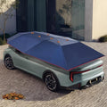 13.78x7.2ft Car Canopy Umbrella Car Sun Shade Umbrella Cover Tent with Wind-Proof Ropes Portable Folding Roof Tent for Cars Protection (Navy Blue)