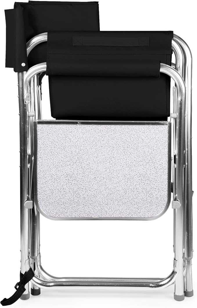 PICNIC TIME NHL Utah Hockey Club Sports Chair with Side Table Beach Chair Camp Chair for Adults (Black)