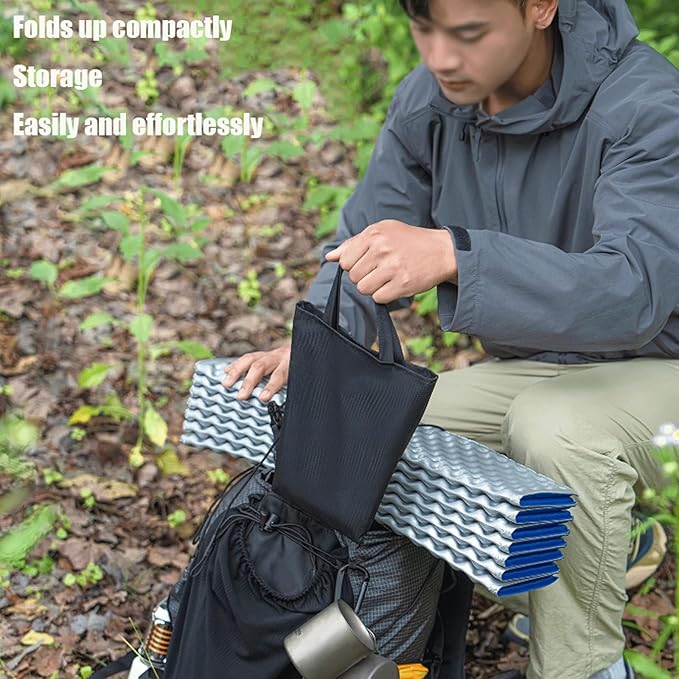 Outdoor Ultralight Chair Portable and Easy to Set Up Camping Chair Fishing Small Bench Suitable for Waiting in Line Walking Backpacking Travel Purple