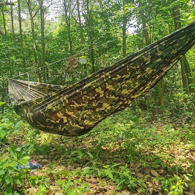Onewind Premium 12' Camping Double Hammock with Tree Straps and Bug Net for Travel Camping Backpacking and Hiking
