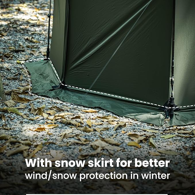 OneTigris TEGIMEN Hammock Hot Tent with Stove Jack - Spacious Versatile Wall Tent with Snow Skirt - 3000mm Waterproof