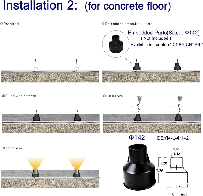 LED In-Ground Well Lights Anti-Glare3W 12V-24V DC IP67 Waterproof Recessed LampBuried Underground Outdoor Landscape LightingWarm White 3000K(3 Watt)