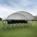 QUICKPLAY PRO Portable Folding Soccer Team Bench with Canopy Shelter | Heavy-Duty Fast Set-Up Weatherproof Sideline Seating | 4 6 and 9 Seat Options for Sports Camping &amp Outdoor Activities